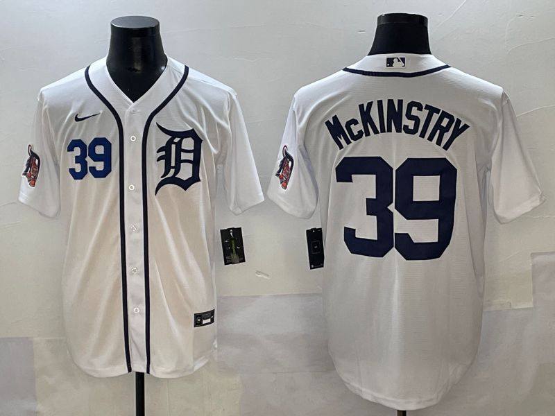 Men 2025 Detroit Tigers #39 Mckinstry White Game Nike MLB Jersey style 4